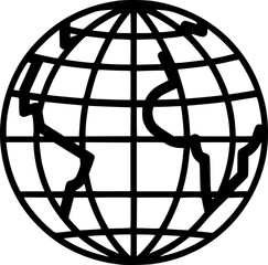 Earth globe Simple Black Icon