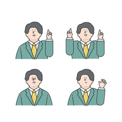 Fototapeta premium スーツを着用した男性 ビジネスマン 4点
