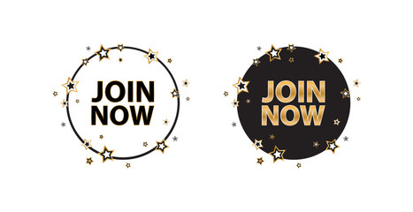 join now sign on white background	