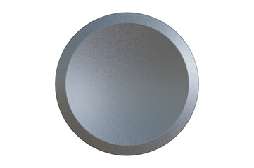 Circle icon gray color metal style background .