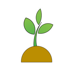 Plant logo icon transparent, go green png