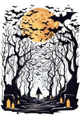 T Shirt Design With Halloween Horror Theme,zombie mummy