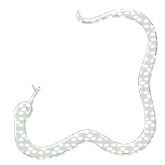シンプルでラフなタッチで描かれたかわいい蛇の手描きベクターイラスト枠