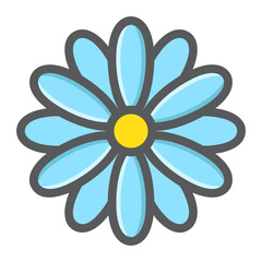 Flower icon symbol vector image. Illustration of the beautiful daisy floral design image