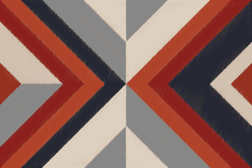 Ikat Pattern, Geometric ethnic pattern design for background or wallpaper, seamless pattern.