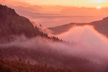 Foto op Plexiglas Misty mountain landscape © Roxana