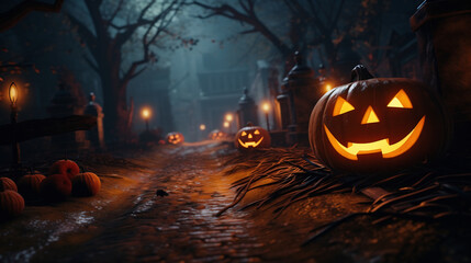 jack o lantern, halloween pumpkin on a halloween, background