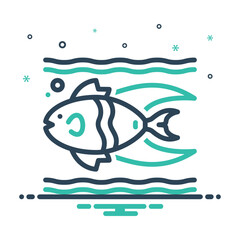 Mix  icon for fish 