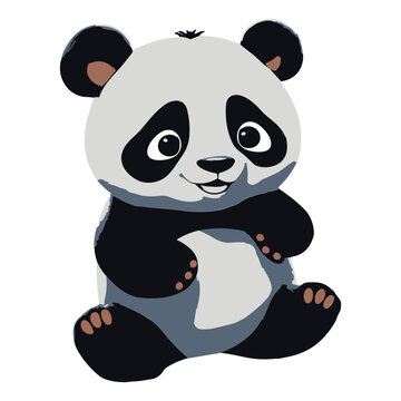 Panda cute ilustration, vectors