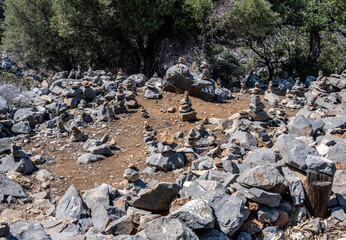 Cave Orthodox Greek Temple with a sunny summer day on Crete Island