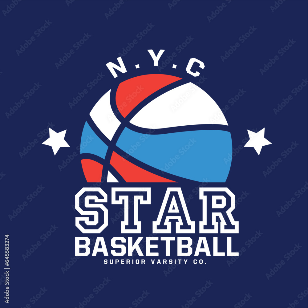 Poster college style tee print design as vector