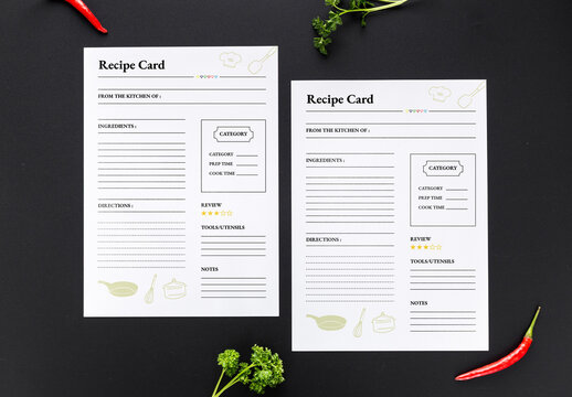 Recipe Card Design