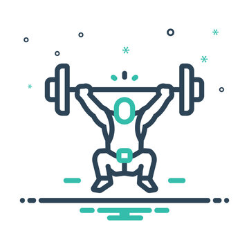 recommend clip art: Mix  icon for weightlifting 
