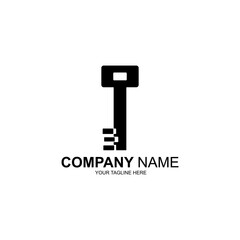 Luxury key icon. Template. Luxury sign Vector illustration.