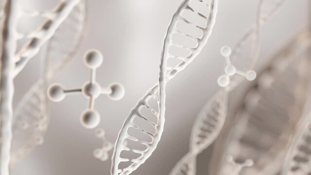 3D illustration. DNA structure. Medical science background.