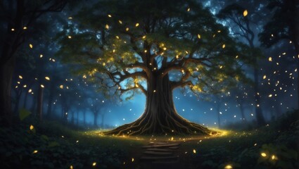 tree in the forest. Generative ai