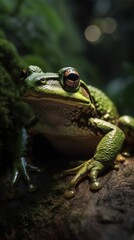Obraz premium frog in the pond. Generative AI