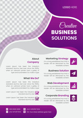 Corporate creative business flyer template design, abstract business flyer, vector template design or business poster template with three color variation