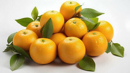 Oranges isolated on a transparent background, Generative AI