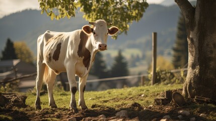 Cows on the farm, AI generated Image