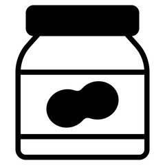 peanut butter icon with solid line style base. Suitable for website design, logo, app, ui and etc.