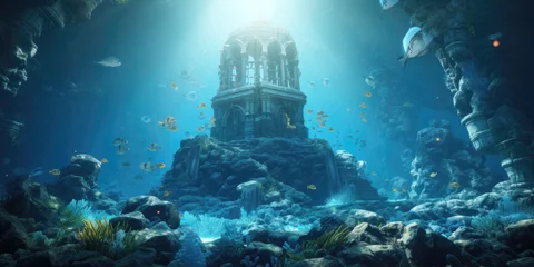 Foto op Canvas Underwater Temple © Marios Pisis