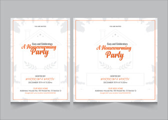 House warming party invitation flyer, a4 poster and square size Instagram post
