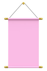 Scroll paper. Text box. 3D illustration.