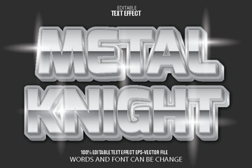Metal Knight Editable Text Effect Modern Style
