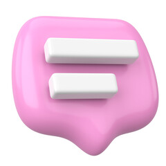 Comment button. Chat button. 3D illustration.