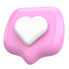 Like icon. Like button. 3D illustration.