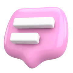 Comment button. Chat button. 3D illustration.