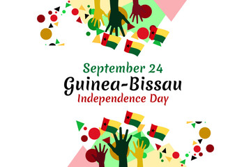 Obraz premium September 24, Happy Guinea-Bissau Independence Day Vector illustration. Suitable for greeting card, poster and banner.