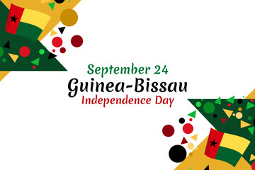 September 24, Happy Guinea-Bissau Independence Day Vector illustration. Suitable for greeting card, poster and banner.