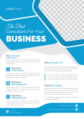 Creative Business Leaflet Brochure Flyer Template Design. Corporate Flyer Template A4 Size with three color variation.