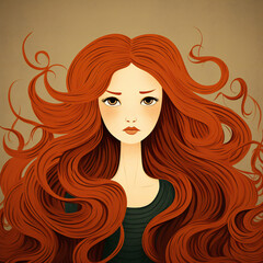 portrait of a woman with red hair