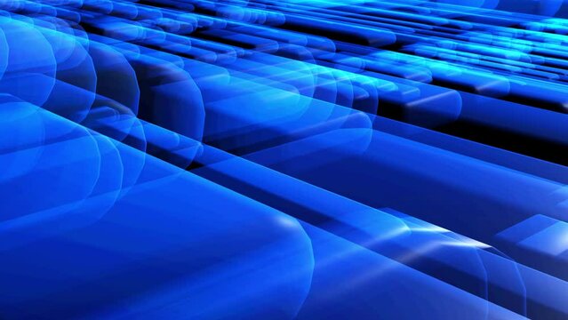 animated background with moving chaotic transparent shapes .Abstract background, 2 in 1, loop, created in 4K, 3d animation