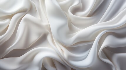 Fototapeta premium white Silk Waves Background