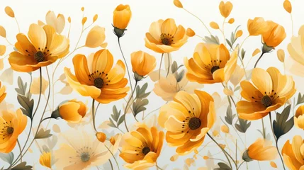 Rolgordijnen Flower Watercolor background © Afeefa_Rehman