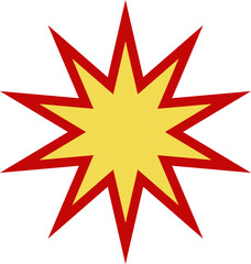 ギザギザのポップな爆弾吹き出しイラスト