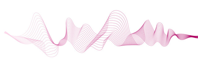 Abstract voice sound wave pattern element, Voice sound wave liens and audio technology background.