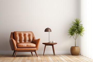 Modern vintage interior of living room - 3D Rendering