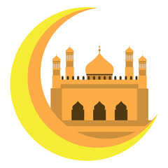 Mosque and Moon