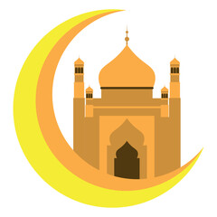 Mosque and Moon