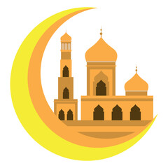 Mosque and Moon