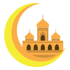 Mosque and Moon