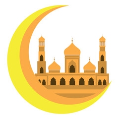 Mosque and Moon
