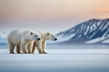 polar bear in the snow