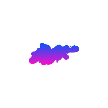 a pink and blue cloud logo on a white background