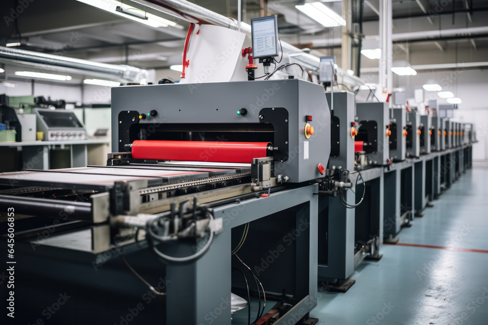 Poster efficient print shop workflow: from design to finished product, modern and clean process